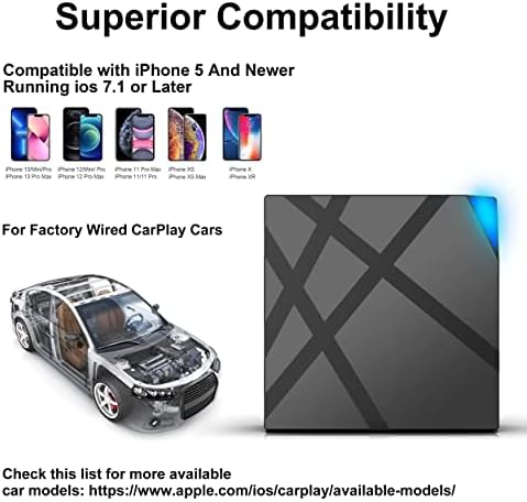 5.0 מתאם Carplay אלחוטי לכל מכוניות Carplay Wired Carplay Wired Wirels