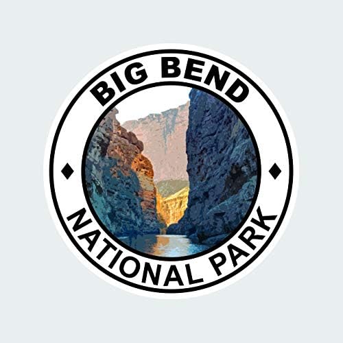 Fagraphix Big Bend National Park Stage מדבקות דבק עצמיות מחנה קרוואנים מערב מערב טקסס TX 1.25 רחב