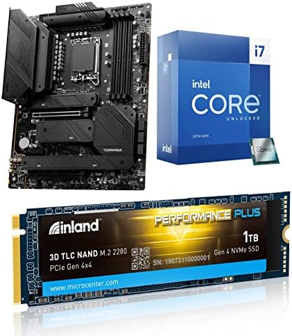 Intel Core I7-13700K מעבד שולחן עבודה 16 ליבות צרור עם LGA1700 MSI MAG Z790 TOMAHAWK WIFI DDR4 MB ו- INLAND 1TB GEN4 2280 SSD