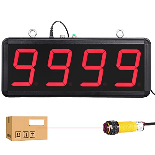 דלפק דיגיטלי UP 4in LED מונה עם חיישן אינפרא אדום למבקר קו ייצור מסוע 0-9999 110-240V