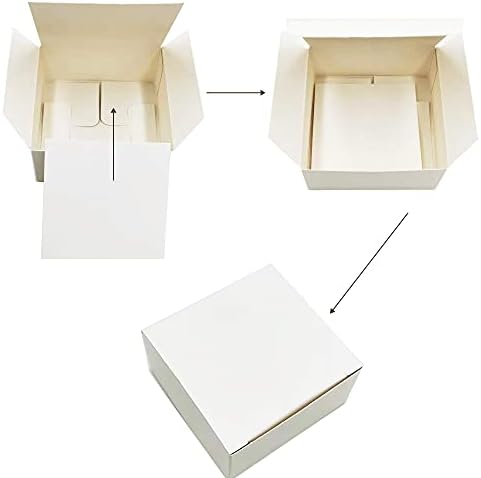 קופסאות מתנה לנייר לבן של WRAPHAY קופסאות מתנה למחזור קופסאות קטנות לניתוק לעטיפה של מסיבת עטיפה לטפל בחתונה