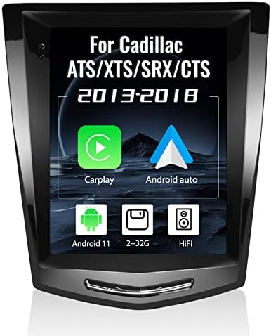 2 + 32 גרם אנדרואיד 11 רכב סטריאו עבור קדילאק 2013-2018 עם אלחוטי קארפליי אנדרואיד אוטומטי, 9.7 מסך מגע ב דאש רדיו עם