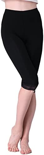 וינקוני נשים חותלות בברך 3/4 חותלות קצוצות קפרי תחת מכנסי חצאית