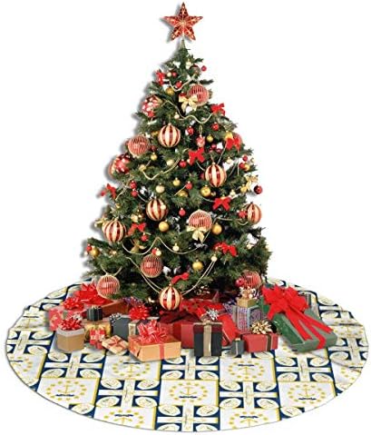 Lveshop Rhode Island Tree Stirl חצאית יוקרה עגול מקורה מחצלת חוץ כפרי קישוטי חג חג המולד כפרי （30 /36 /48 שלושה גדלים）