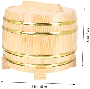 1 סט אורז ספינת קיטור אמבטיה קיטור אמבטיה אביזרי מכולות עם מכסים יין ילר דלי עץ בישול ספינת קיטור יפני סושי דלי רב-פונקציה אורז דלי אורז מיכל