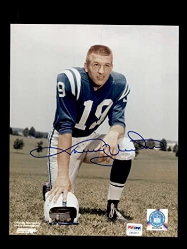 JOHNNY UNITAS PSA DNA חתום 8x10 חתימות תמונות קולטס - תמונות NFL עם חתימה