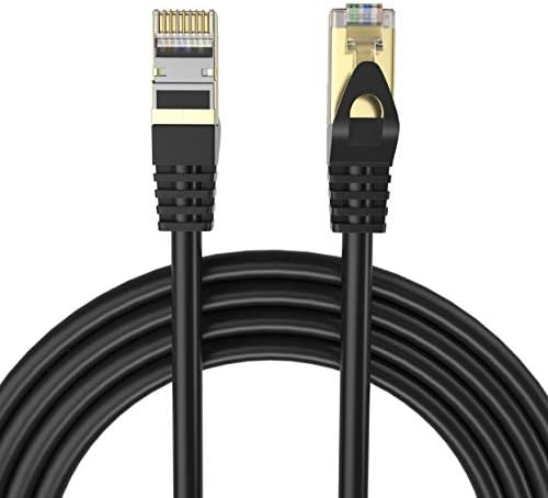כבל Tainston Ethernet CAT7 כבל תיקון כבל רשת SSTP/SFTP מוגן כפול 10 ג'יגה -בייט 600 מגה הרץ כבל LAN