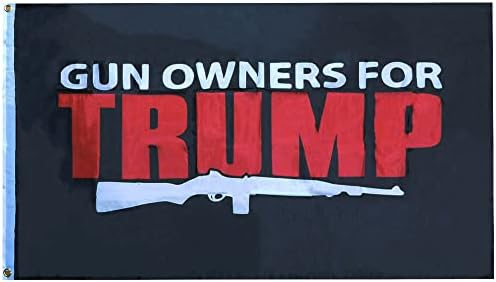 בעלי אקדחים עבור טראמפ שחור 3x5 3'x5 'איכות פרימיום כבד דהייה עמידה 68d טקס מחוספס באנר דגל ניילון ארוג