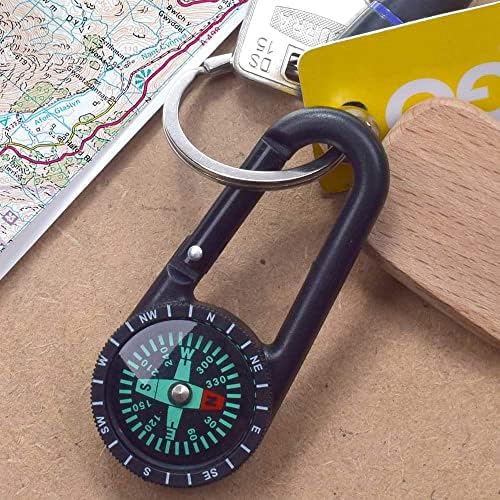 Azeeda 'Cricket Bat & Ball' Compass Keyring