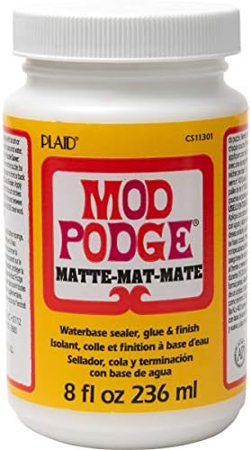 Mod Podge Super Gloss Gloss, CS11297 ו- CS11301 איטום בסיס מים, דבק וגימור, 8 גרם, מט