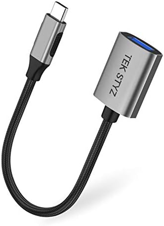 מתאם Tek Styz USB-C USB 3.0 תואם ל- JBL UA Flash True Wireless X-מהנדס OTG Type-C/PD זכר USB 3.0 ממיר נקבה.