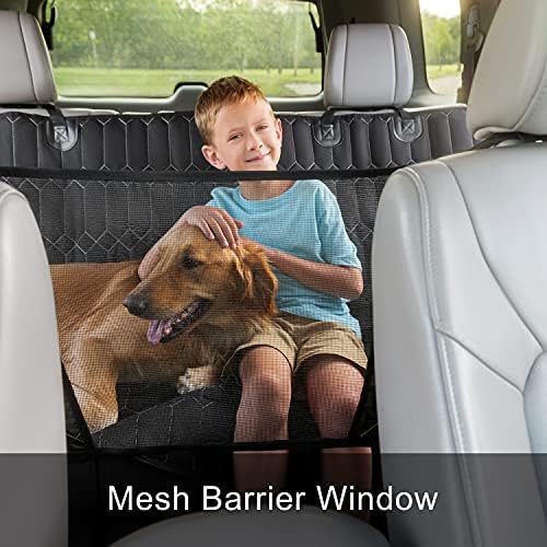 כיסוי מושב מכונית כלב מגנלקס-ערסל כלב עם חלון רשת עבור מכוניות, משאיות &מגבר; רכבי השטח. להגן על ריפוד מבוץ ופרווה. עמיד למים ולא להחליק מושב אחורי מגן. כולל חגורת בטיחות לכלבים.