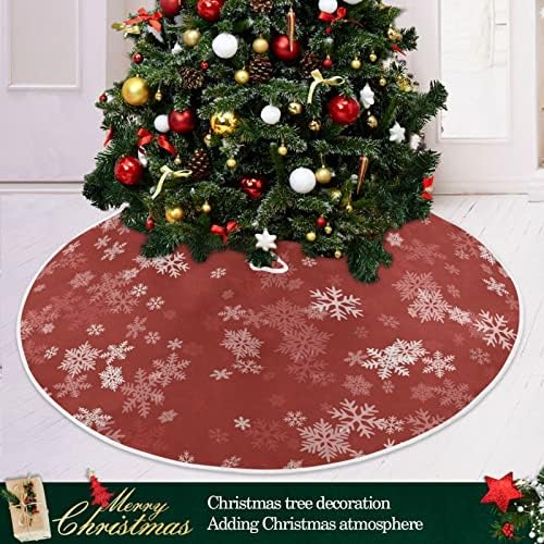 חצאית עץ חג המולד - פתיתי שלג נופלים חצאית עץ חג המולד למסיבת חג המולד, מחצלת עץ עיצוב הבית לקישוטי חג 48 אינץ '
