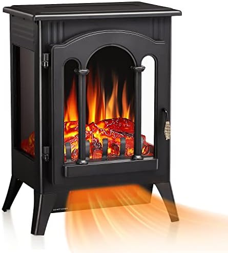 תנור אח חשמלי של Havato, תנור אח בודד עם להבה מציאותית, הגנה על בטיחות מתחממת יתר, מחמם חלל מקורה