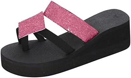 נעלי בית לנשים לנשים פלטפורמה סנדלי עקב נשים קיץ קמצוץ סנדלי בוהן נעליים רומיות פתוחות סנדלים מזדמנים
