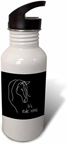 3 דרוז זה זמן רכיבה - ראש סוס על מתנה מקסימה ומגניבה שחורה ל ... - בקבוקי מים