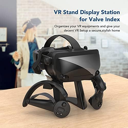 Kiwi Design VR Stand תואם ל- Quest 2/Rift/Rift S/Go/HTC Vive/Vive Pro/Valve Index/Quest VR אוזניות ובקרי מגע