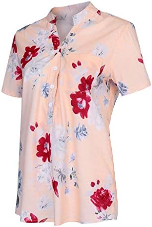 צמרות קיץ לנשים 2023 חוף טרנדי חולצות שרוול ארוכות חולצות הדפס גרפי נופש חופשת חולצת הנלי למטה חולצה למטה