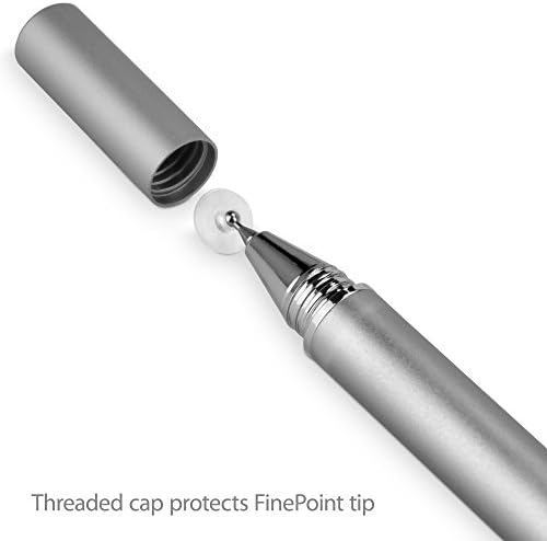 עט עט Boxwave תואם ל- Rand McNally TND 740 - Finetouch Cabecitive Stylus, עט חרט סופר מדויק עבור Rand McNally TND 740 - Metallic Silver