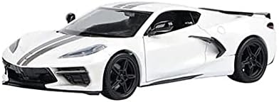 מכונית Diecast עם מקרה תצוגה - 2020 שברולט קורבט C8ã צ'יינגריי קשיח, לבן - משקעי תצוגה 79360WHK - מכונית דיאסט בקנה מידה 1/24